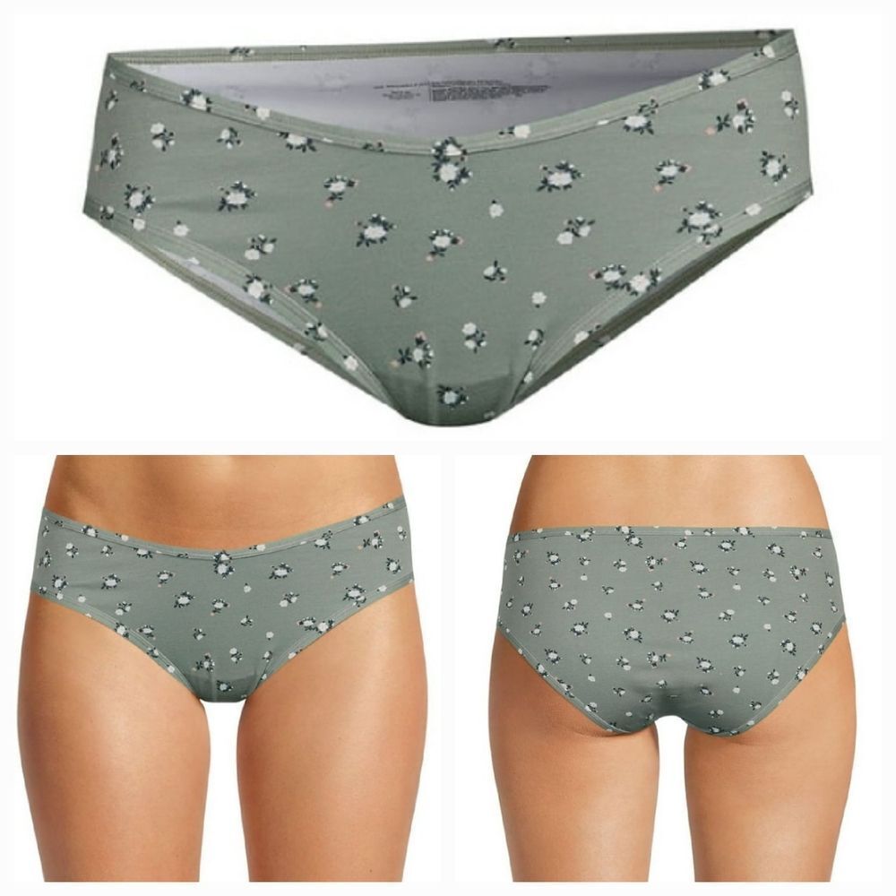 🔺️NWT Wild Sage Bouquet Cotton Cheeky Bikini Panties Medium